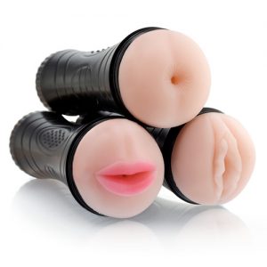 Bondara Vibrating Masturbator Cups in Lips, Anus and Pussy
