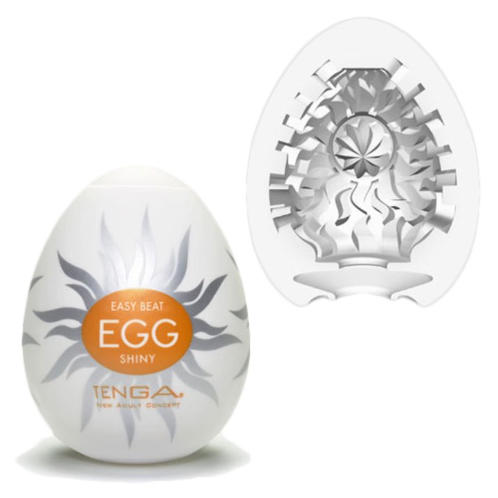 Bondara Sex Toy Blog - TENGA Egg Hard Boiled Masturbator Shiny Vers. - Internal "sun ray" like structure 