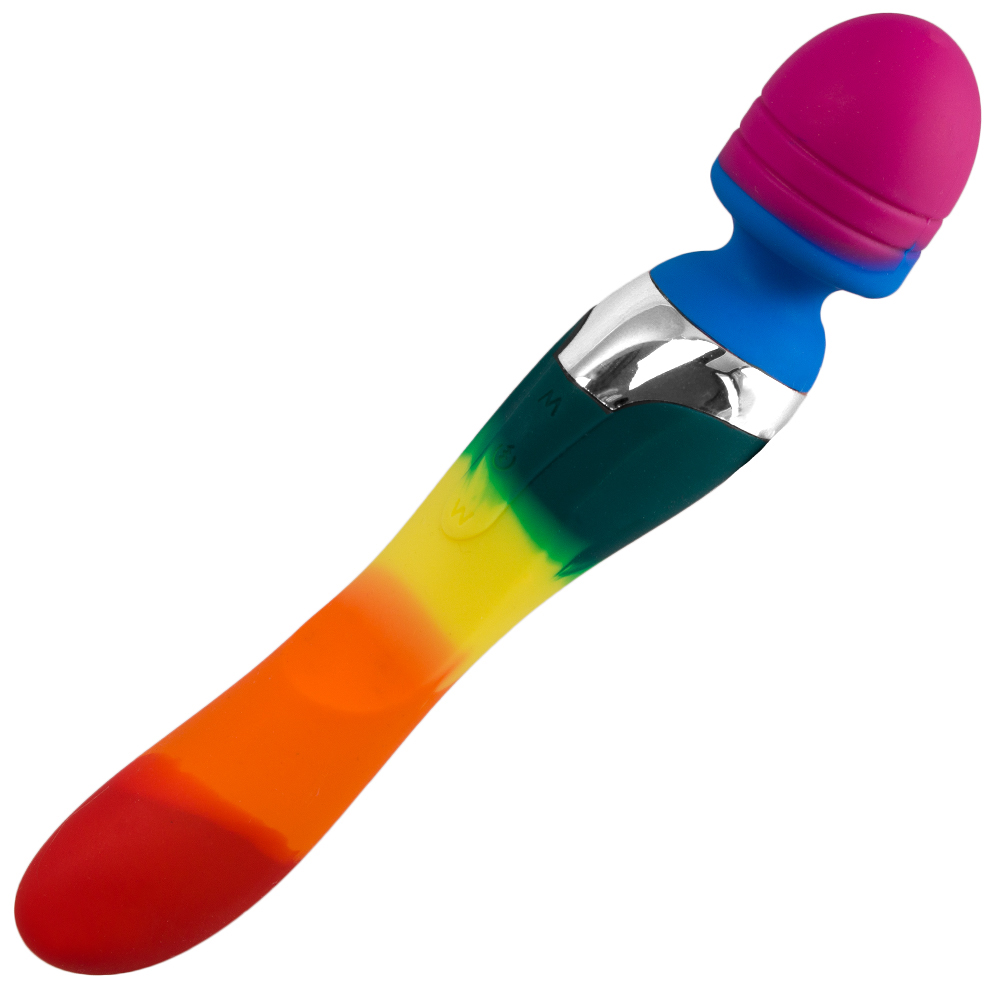 Bondara Sex Toy Blog - Supporting LGBT Foundation with Pride - Bondara Rainbow 14 Function 2-in-1 Wand & G-Spot Vibrator