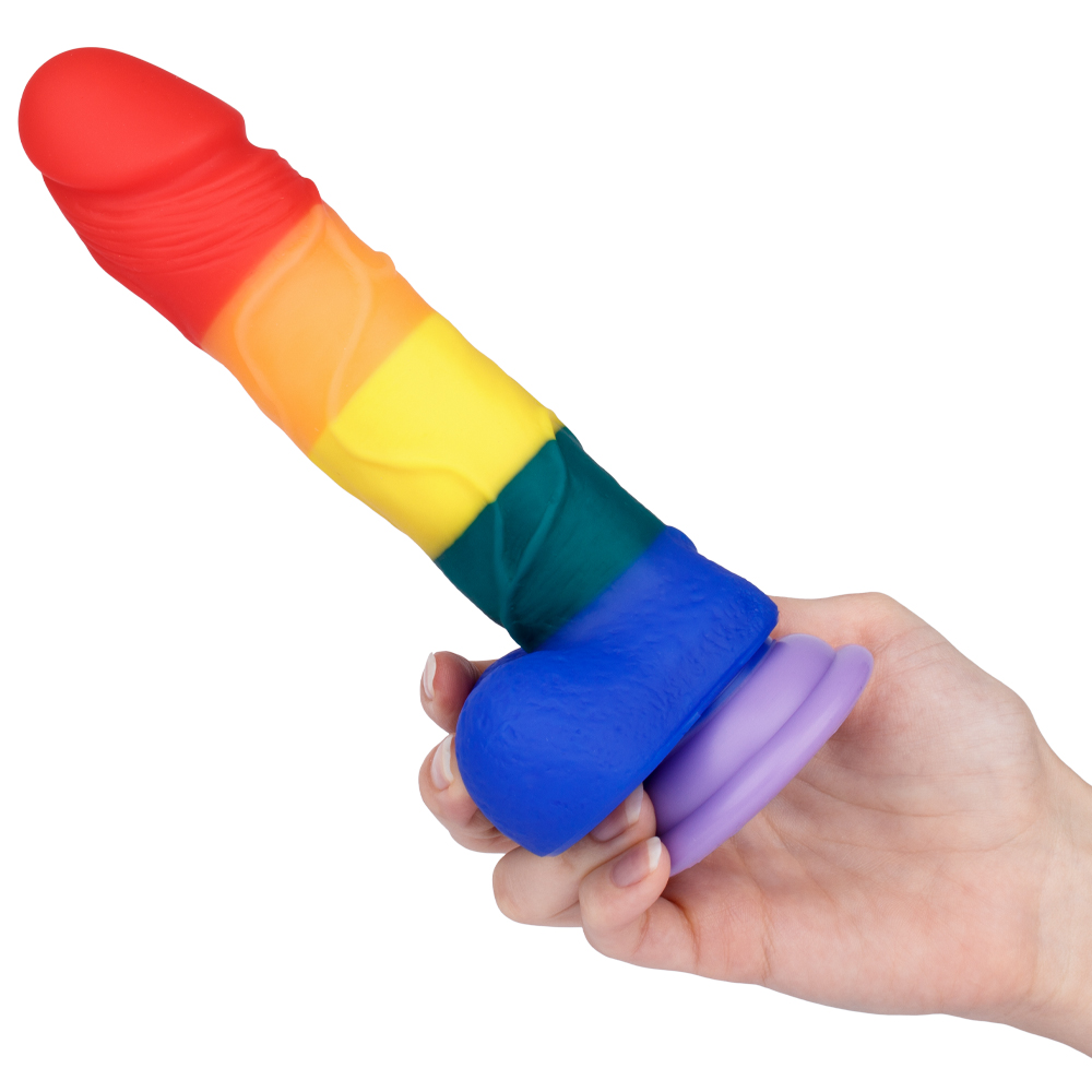 Bondara Sex Toy Blog - Supporting LGBT Foundation with Pride -  Bondara Rainbows End Silicone Suction Dildo - 7.5 Inch