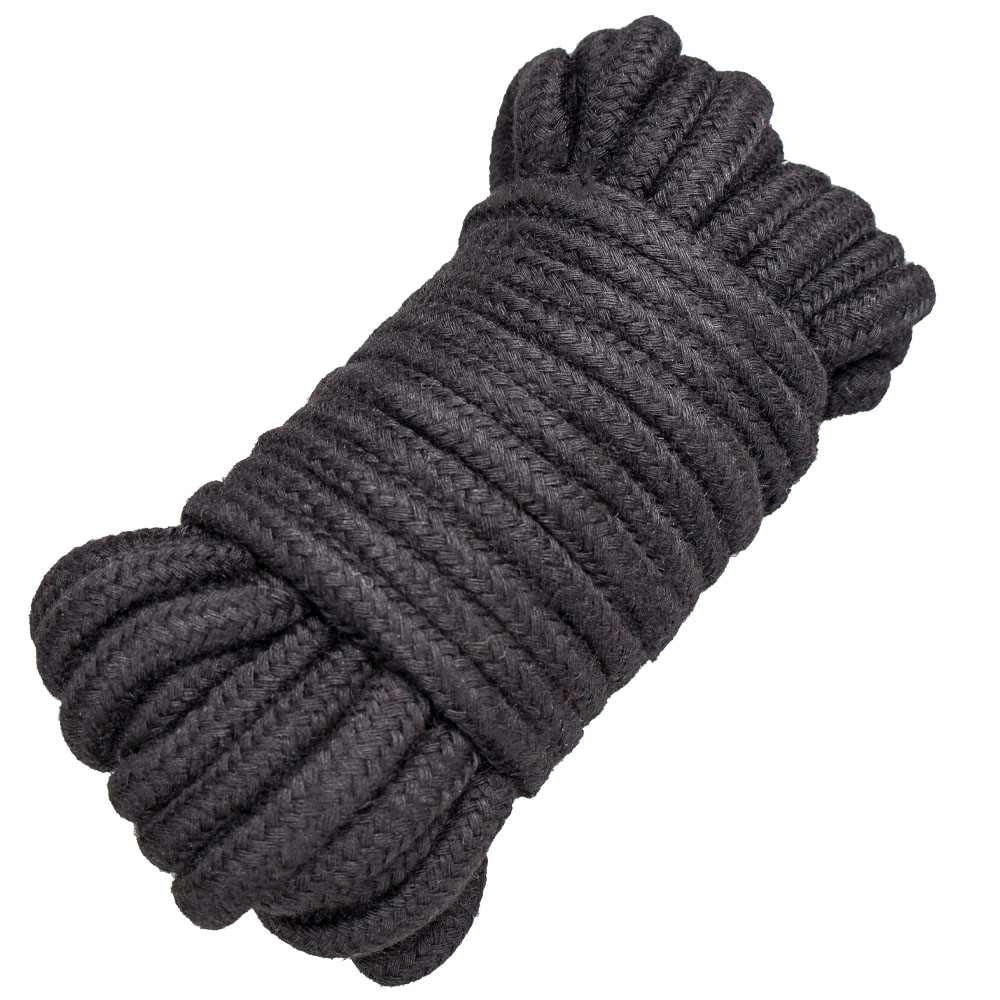 Black Ultra Soft Bondage Rope - 10m