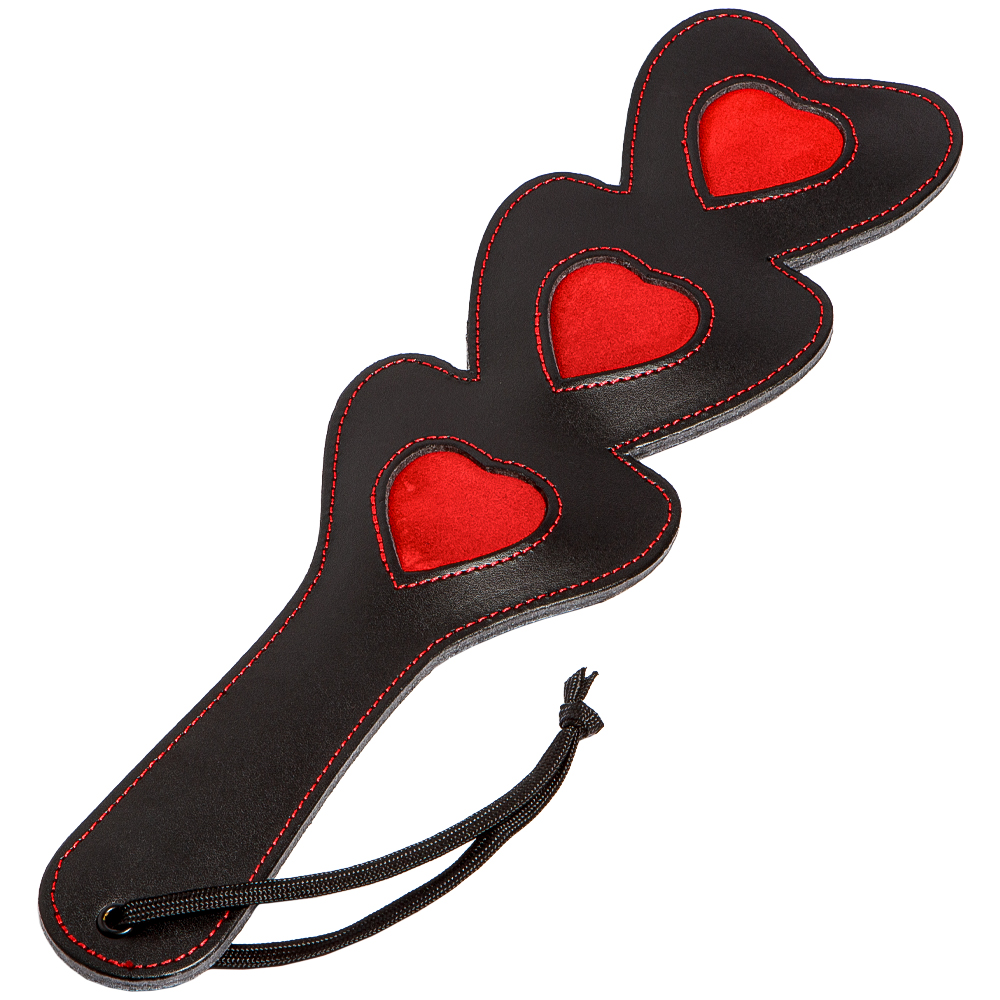 Bondara Sex Toy Blog - Valentine's Lingerie for a Steamy Evening - Bondara Luxe Love Struck Suede Heart Paddle - 14.5 Inch