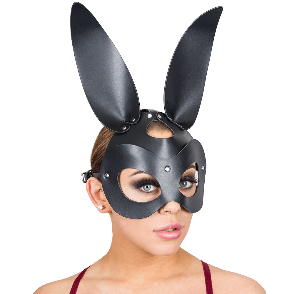 Sex Position: The Bunny Hop - Bondara Lola Faux Leather Rabbit Mask