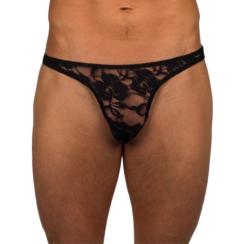 Whipped Black Sexy Lace Thong