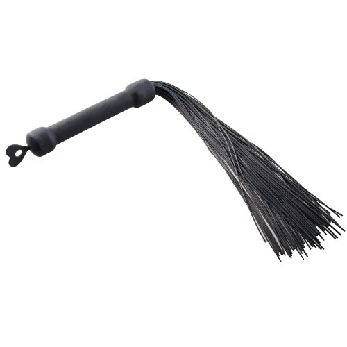 Lasher Black Silicone Flogger - 16 Inch