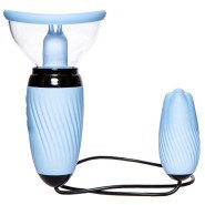Bondara Plumper Blue 10 Function Vibrating Pussy Pump & Love Egg