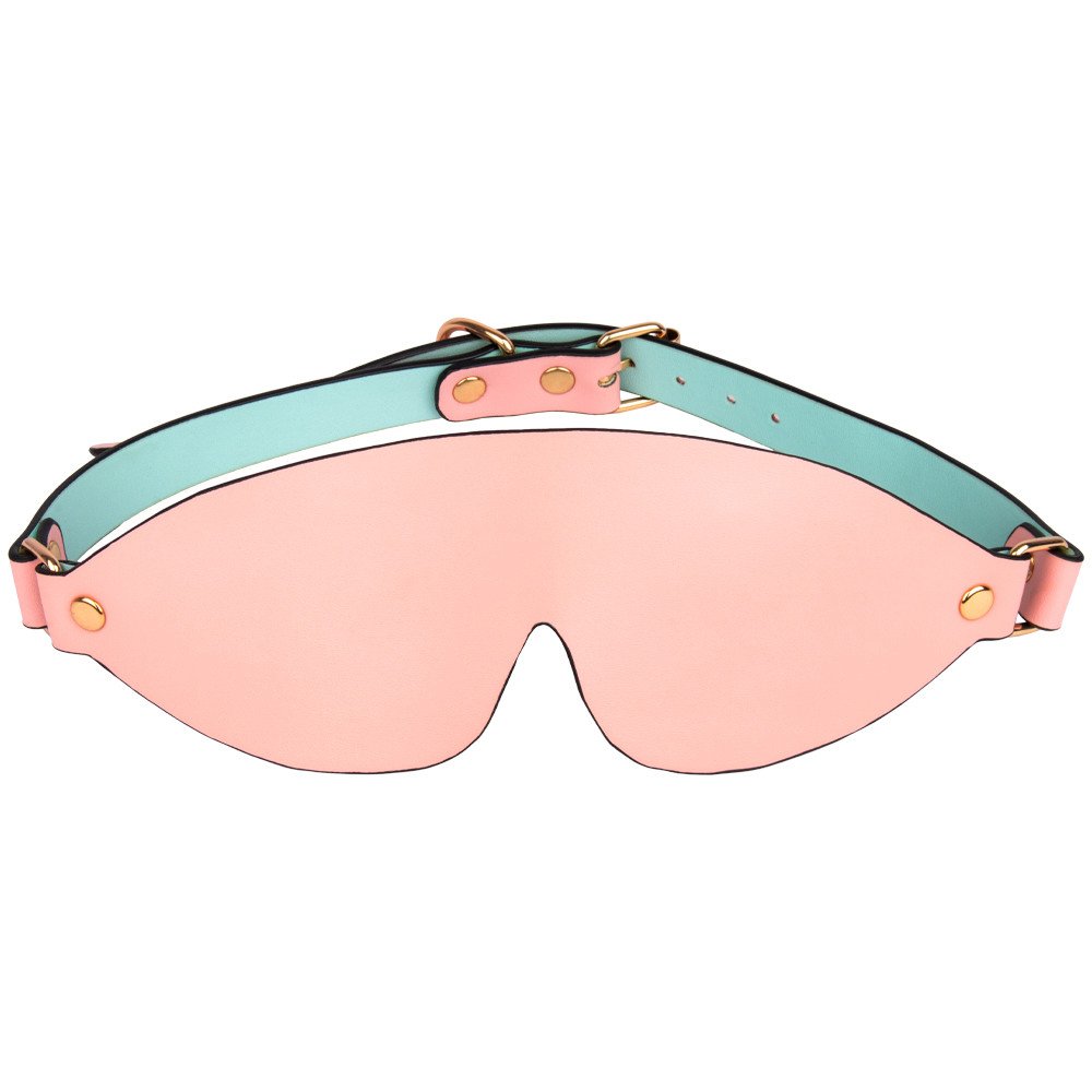 Bondara Luxe Bow To Me Pink PU Blindfold