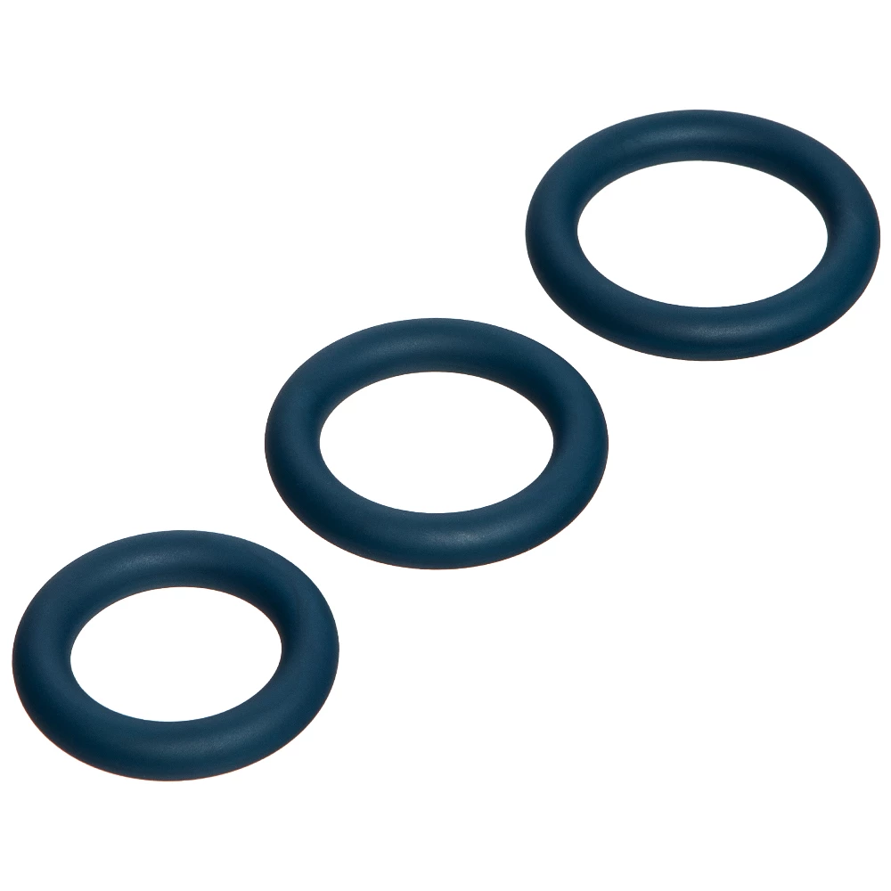 Titan Trio Dark Blue Cock Rings (Full Set Of 3)