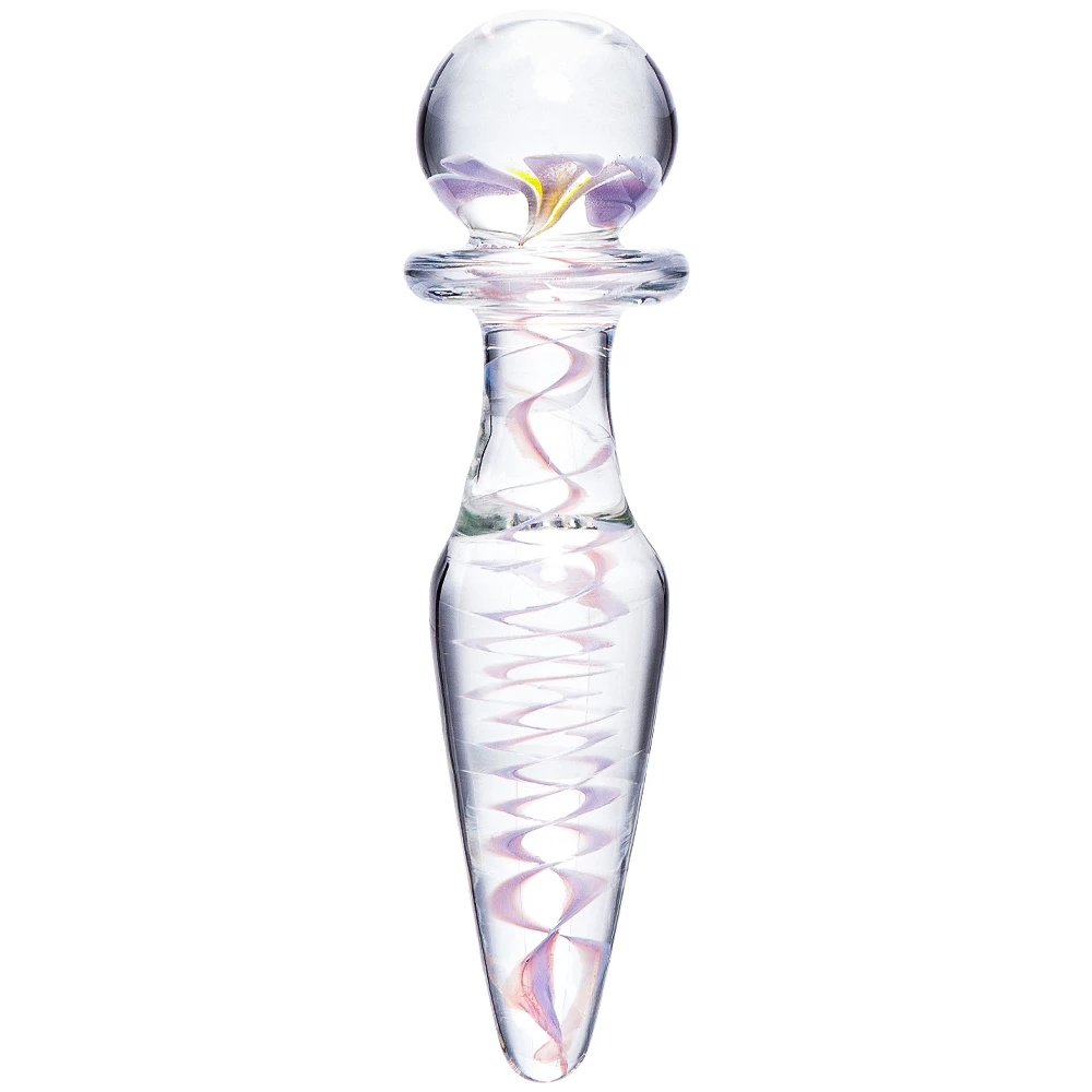 Glacier Glass Pretty Petals Flower Butt Plug - 6.5 Inch