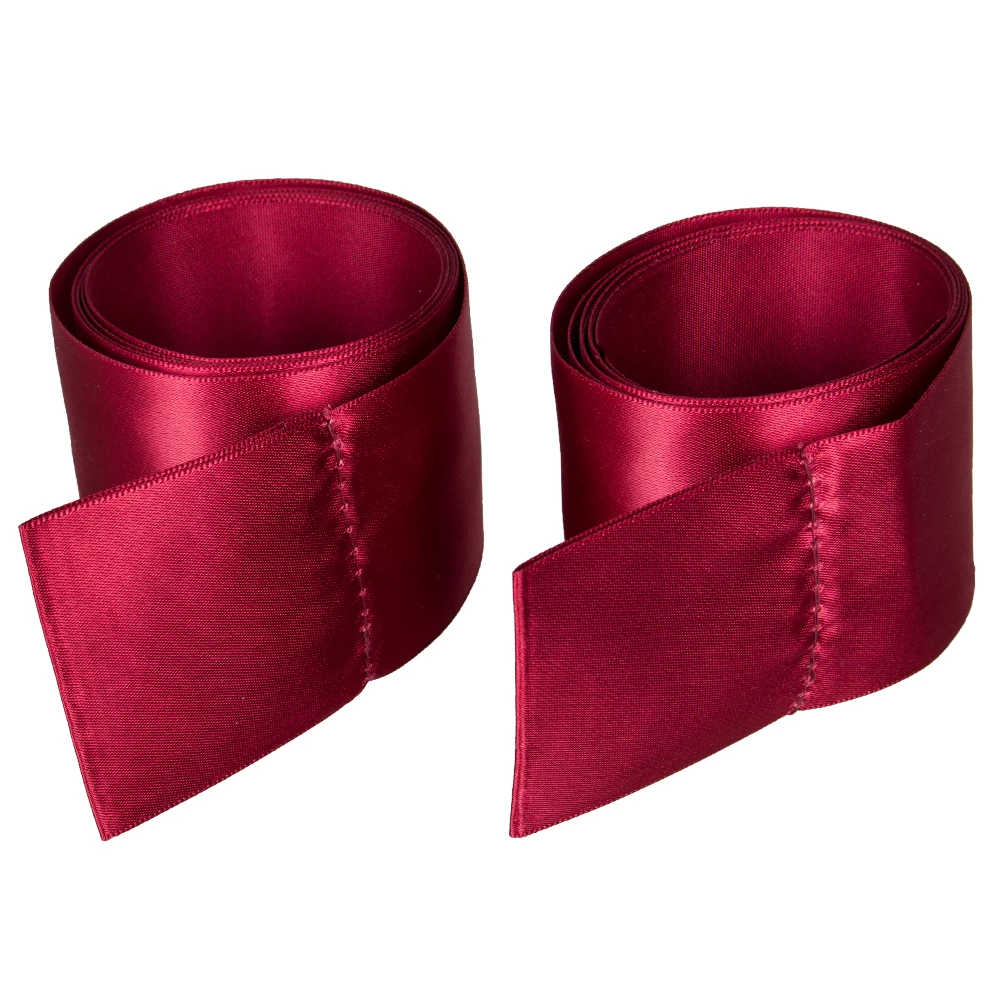 Ravens Deep Crimson Silky Hand & Ankle Restraints