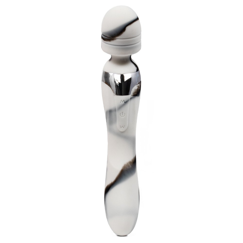 Mon Amour White Marble 8 Function 2-in-1 Wand & G-Spot Vibrator