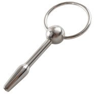 Torment Stainless Steel Stopper Through-Hole Penis Plug  - 7cm