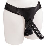 Feeling Horny Black Double Strap-On - 7 Inch