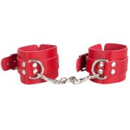 Bondara Red Faux Leather Essential Handcuffs