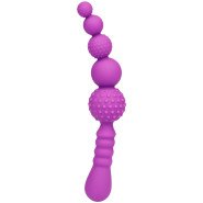 Bondara Rattlesnake Purple Silicone Anal Beads - 8 Inch