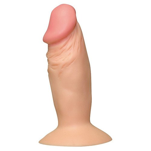 Black And White Realistic Penis Suction Cup Butt Plug - 4.5 Inch