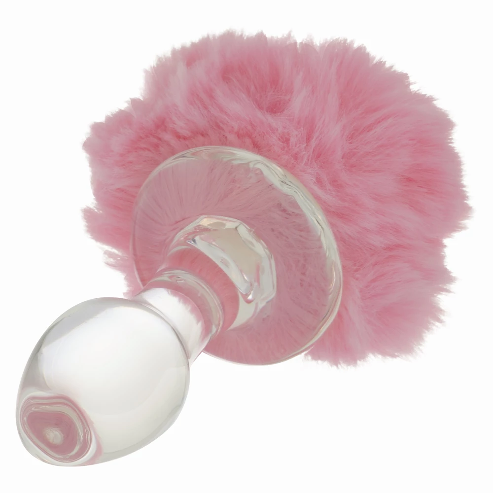 Kinky Tails Pink Bunny Glass Butt Plug
