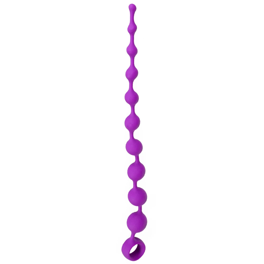 Sphaira Purple Silicone Anal Beads - 14 Inch