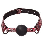 Bondara Wild Flower Red Floral Faux Leather Ball Gag