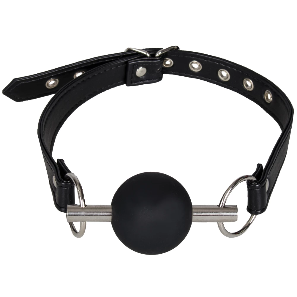 Shush Now! Black Silicone Ball Gag
