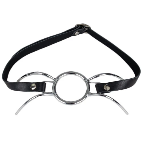 Torment Slimline Leather Spider Mouth Gag