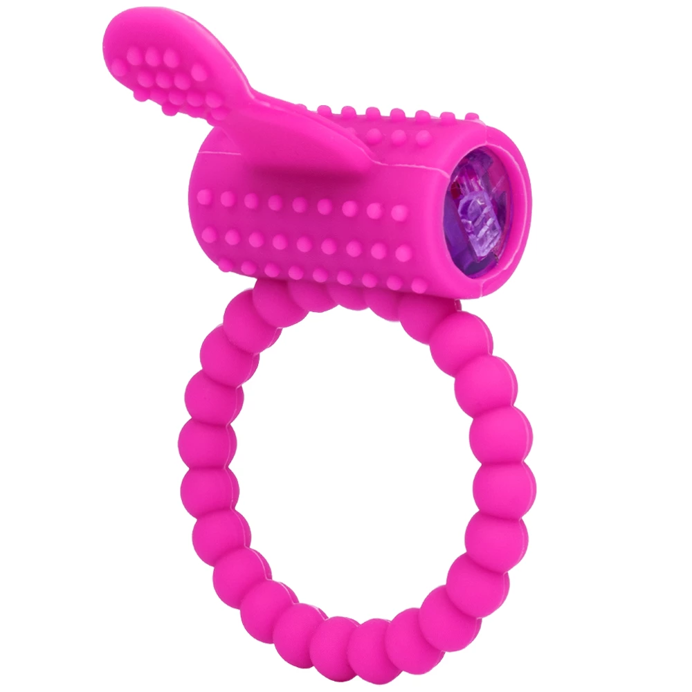 Rub & Tug Purple Silicone High-Speed Vibrating Cock Ring