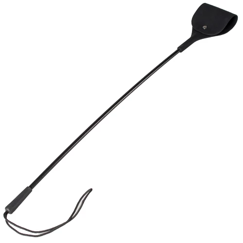 Love-Rider Black Silicone Riding Crop - 19 Inch