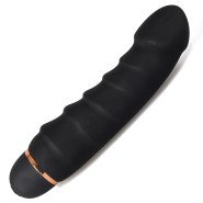 Bondara Black Silicone 20 Function Ridged Vibrator