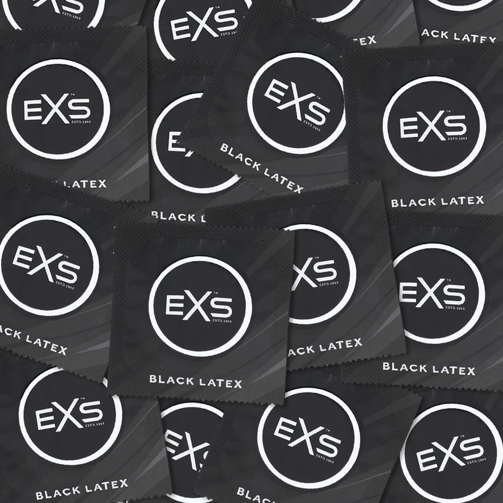EXS Black Latex Condoms - 25 Pack