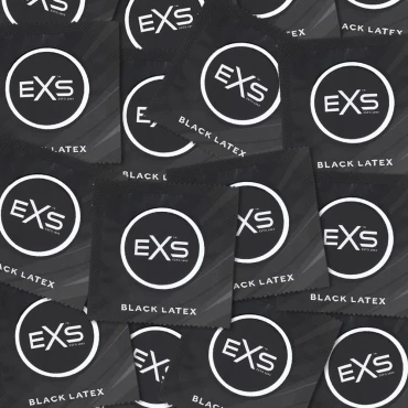 EXS Black Latex Condoms - 25 Pack – EXS