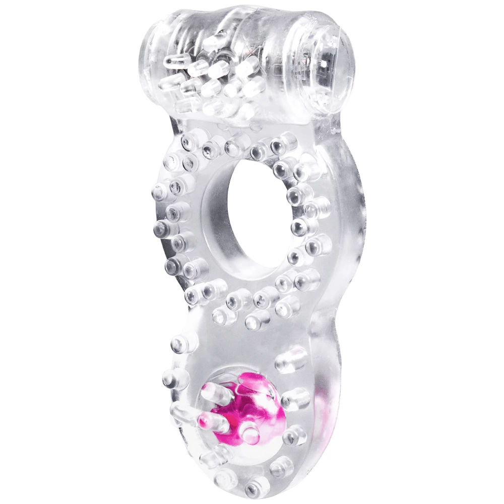 Double Duty Dual Stimulation High-Speed Vibrating Cock Ring