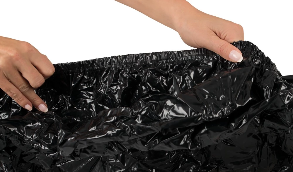 Black PVC Fitted Bed Sheet - King Bed Size