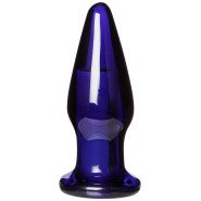 Glacier Glass Blue 10 Function Vibrating Butt Plug - 4.5 Inch