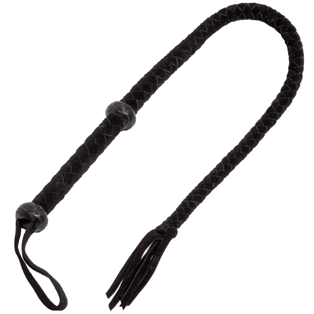 Persuasion XL Suede Real Leather Bull Whip - 42 Inch