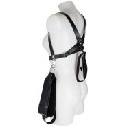 Bondara Faux Leather Chest Harness with Thigh & Wrist Restraints