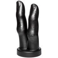 Bondara Up Yours Black Double Finger Dildo – 11 Inch