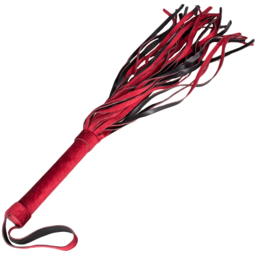 Prism Prickle Red Velvet Flogger - 21 Inch