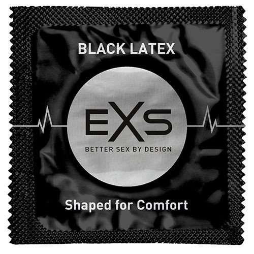 EXS Black Latex Condoms - Loose
