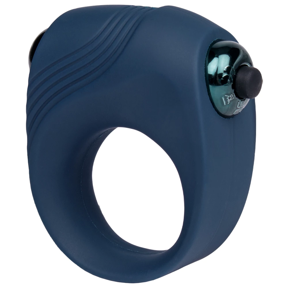 Power Lifter Navy Silicone High-Speed Vibrating Cock Ring