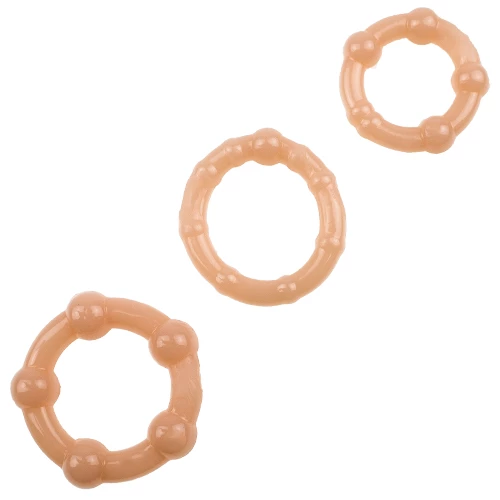 Rock Hard Light Tone Cock Rings - Set of 3
