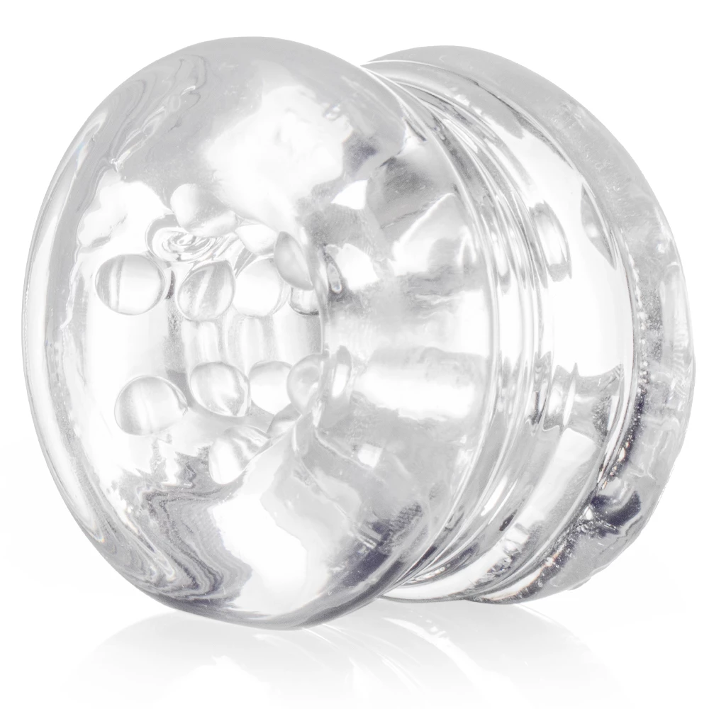 Sucking Sidekick Clear Textured Masturbator - 1.25 inch