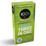 EXS Extreme Ribbed, Dotted and Flared Condoms - 12 Pack