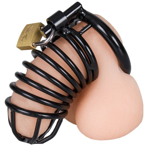 Bondara Sex Toy Blog - Torment Black Stainless Steel Spiral Chastity Cage