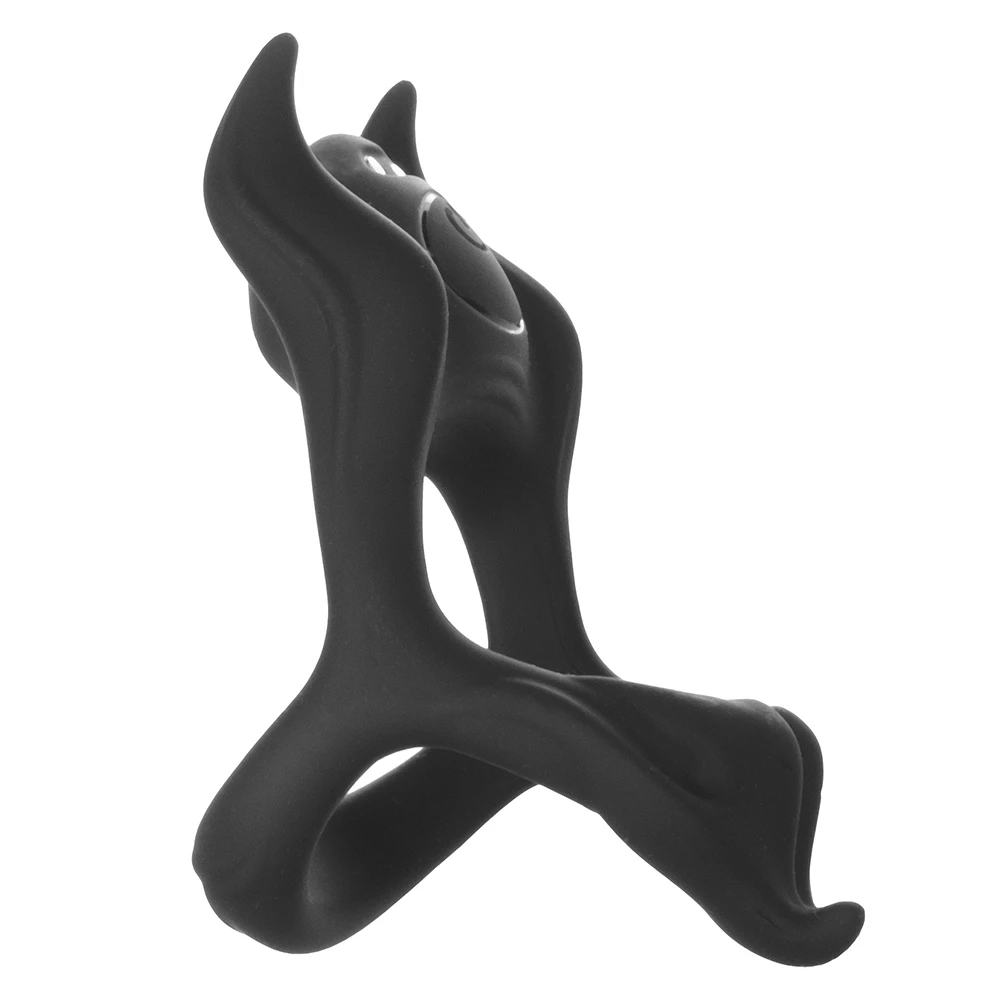 Nightwing Silicone 10-Speed Vibrating Double Cock & Ball Ring