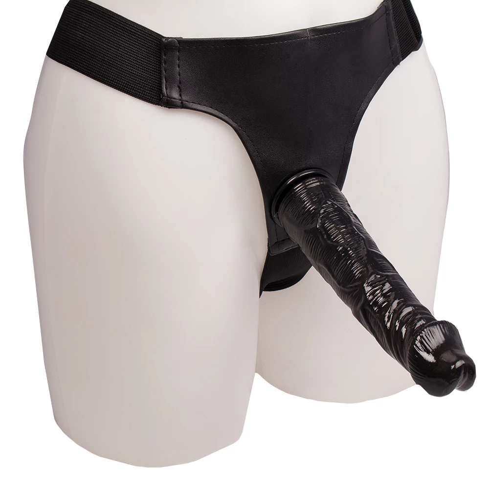 Midnight Rider Black Strap-On Dildo - 8 Inch