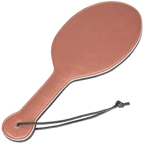 Bondara Luxe Rose Gold Real Leather Paddle - 12 Inch