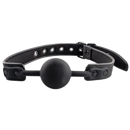 Quietude Black Silicone Ball Gag