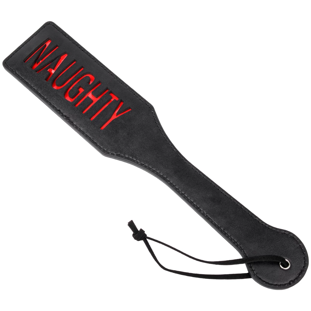 Naughty Or Nice Faux Leather Slapper Paddle - 12.5 Inch