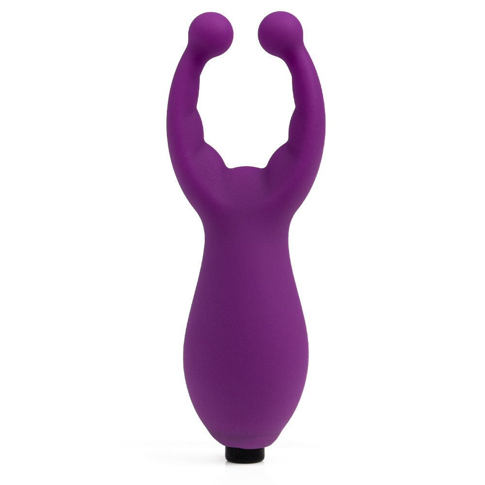 Bondara Lady Luck Purple Silicone Vibrating Nipple And Clit Stim