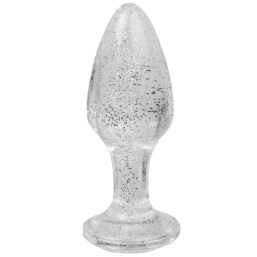 Sweet Cheeks Silver Glitter Acrylic Butt Plug - 4 Inch – Bondara